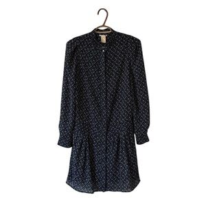 ⭐️ Levi’s ($100) Navy Micro Floral Long Sleeve Dress With Pockets - PTP 22